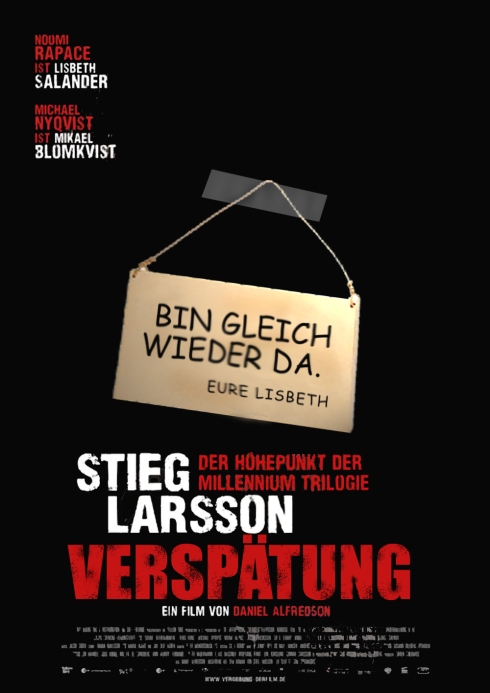 Filmplakat für "Verspätung" nach Stieg Larsson